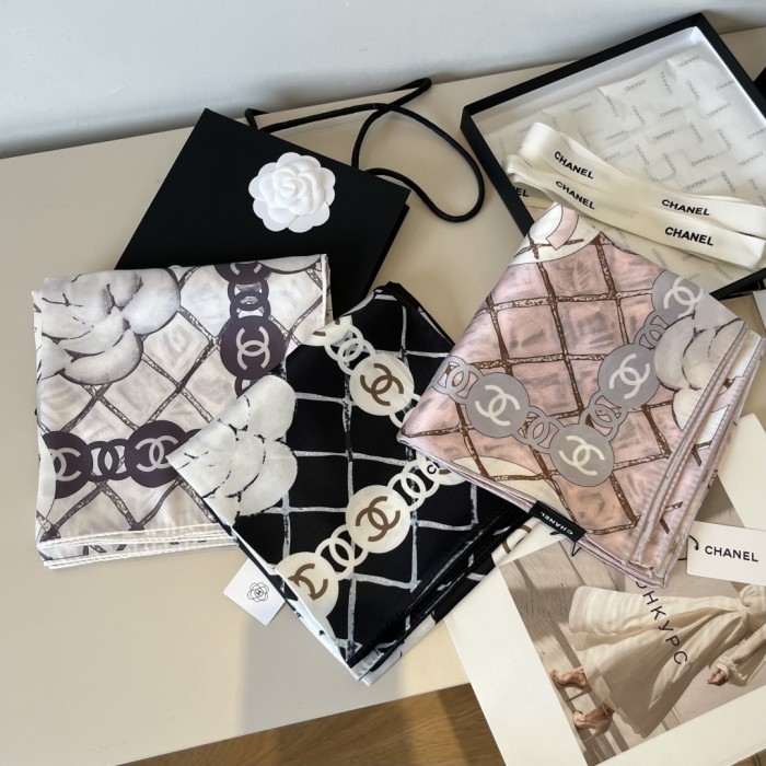 Cotton silk scarf, size 90x90cm, SF20-127-129