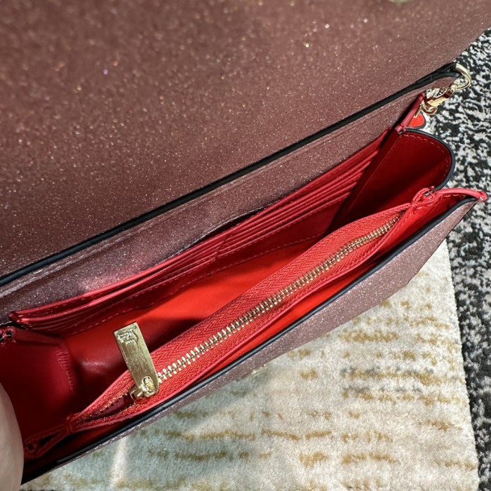 Leather bag ,5A ,size 23.5x6x14cm,with box,  B110-351