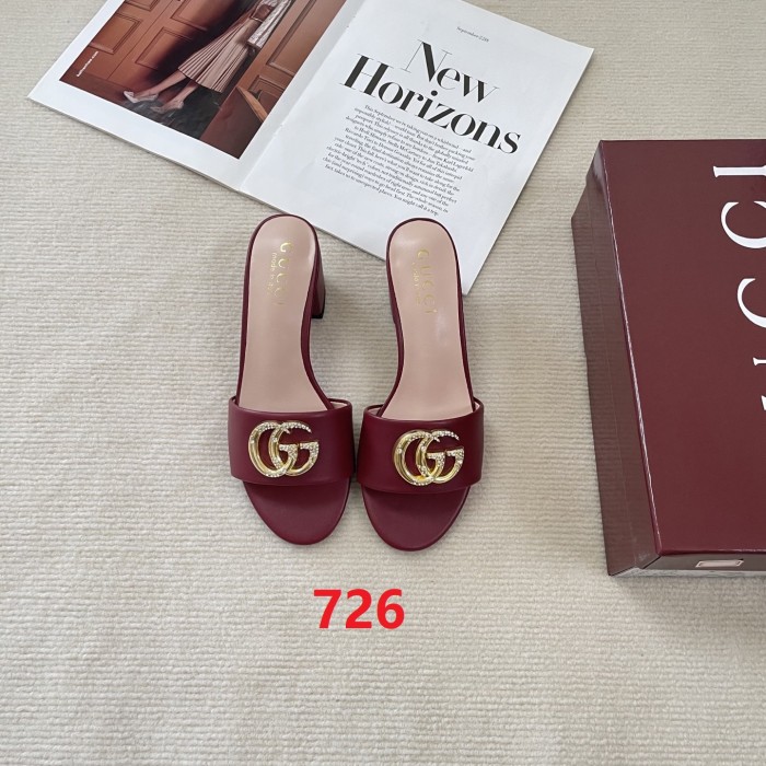 Women heel slipper shoes, heel 6cm, size 35-41, SS50-723-727