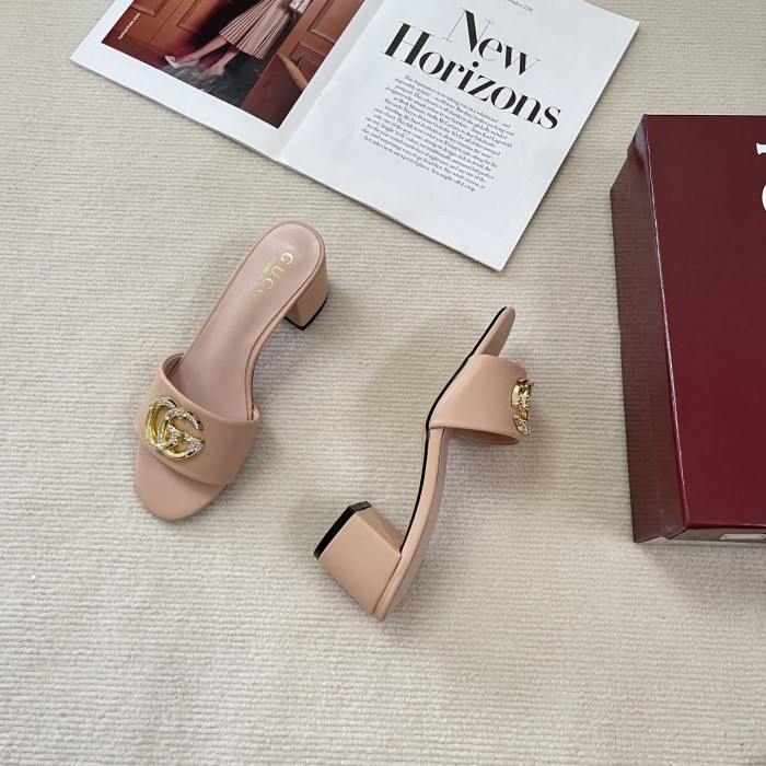 Women heel slipper shoes, heel 6cm, size 35-41, SS50-723-727