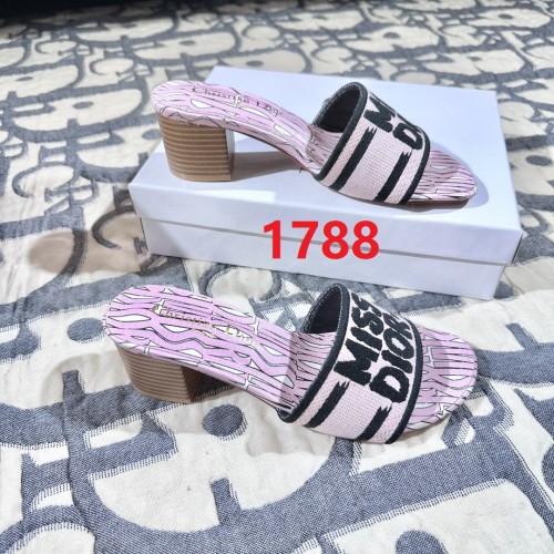 Women heel slipper shoes,  size 35-42, SS50-1788
