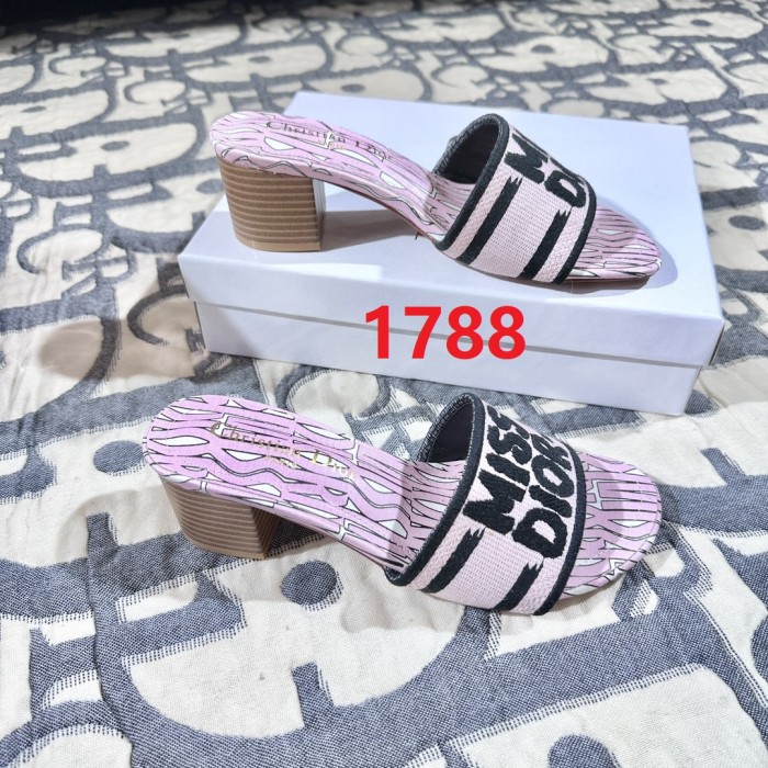 Women heel slipper shoes,  size 35-42, SS50-1788