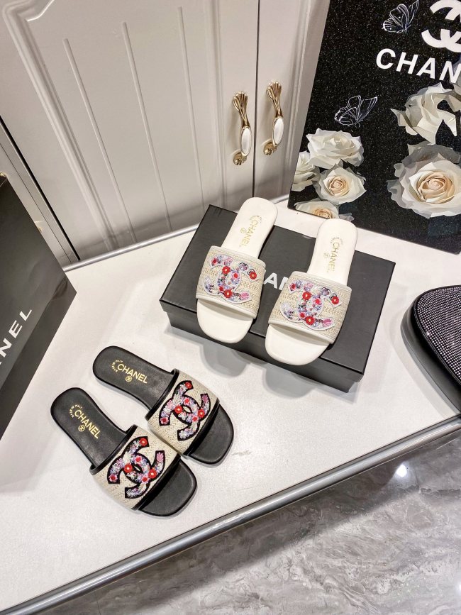 Women flat slipper shoes, size 35-41, SS50-694-695