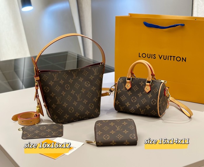 Split leather bag a set,3A ,no box,  B75-359