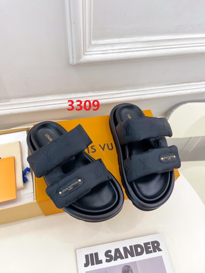 Women's men flat sandals shoes,size 35-45, SS60-3309