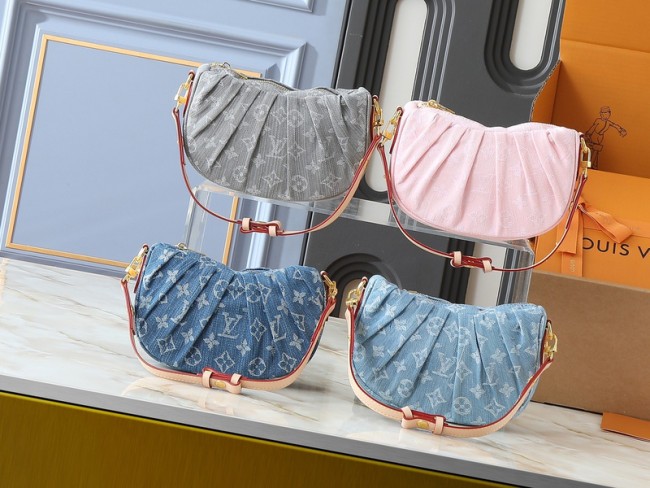 Denim split leather bag ,4A ,size 21x15x7cm,no box, B75-373-376