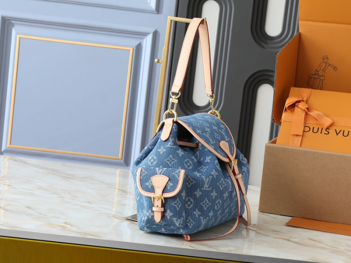 Denim split leather bag ,4A ,size 27x17x12cm,no box,  B80-154