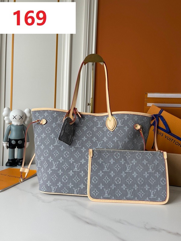 Denim split leather bag ,4A ,size 32x29x17cm,no box,  B80-167-170