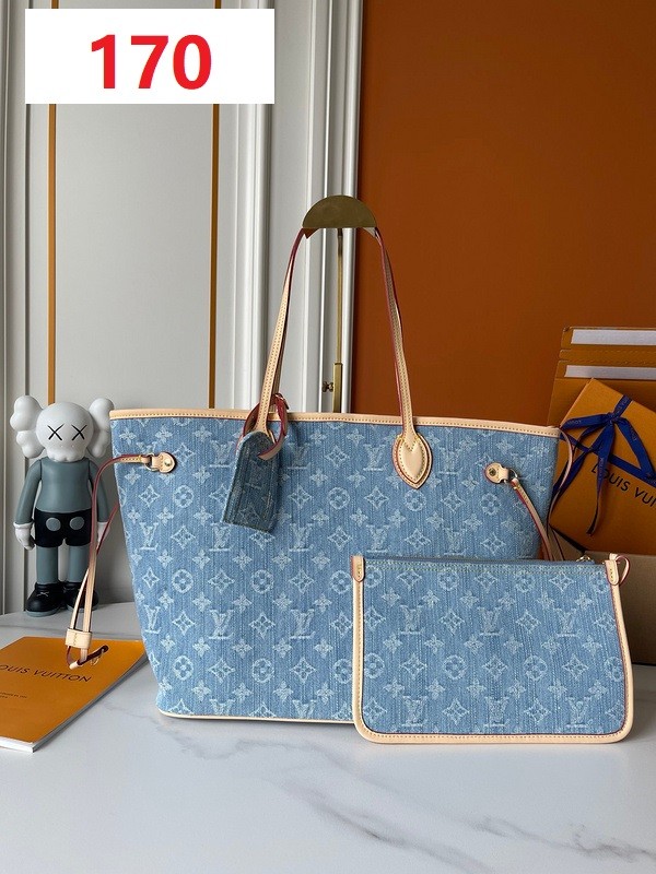 Denim split leather bag ,4A ,size 32x29x17cm,no box,  B80-167-170