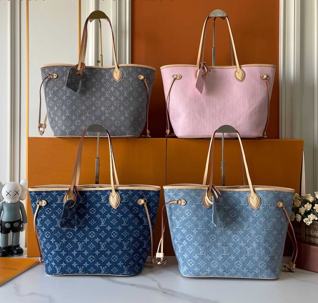 Denim split leather bag ,4A ,size 32x29x17cm,no box, B80-167-170