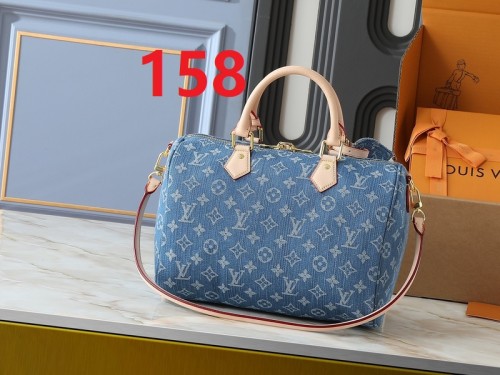 Denim split leather bag ,4A ,size 30x21x17cm,no box,  B80-158