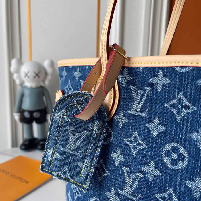 Denim split leather bag ,4A ,size 32x29x17cm,no box,  B80-167-170