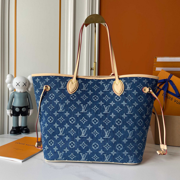 Denim split leather bag ,4A ,size 32x29x17cm,no box,  B80-167-170