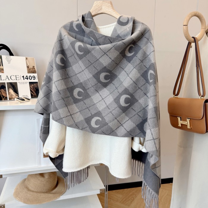 Cashmere cotton scarf for men women, size 65x180cm, no box. SF25-81-83