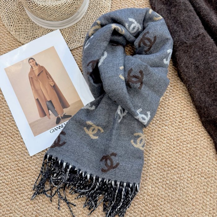 Cashmere cotton scarf for men women, size 65x180cm, no box. SF25-59-63
