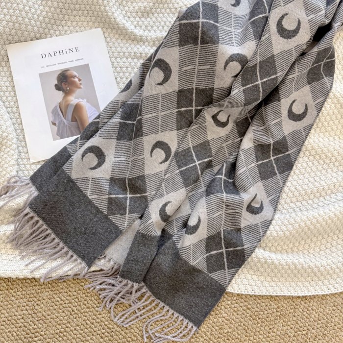 Cashmere cotton scarf for men women, size 65x180cm, no box. SF25-81-83
