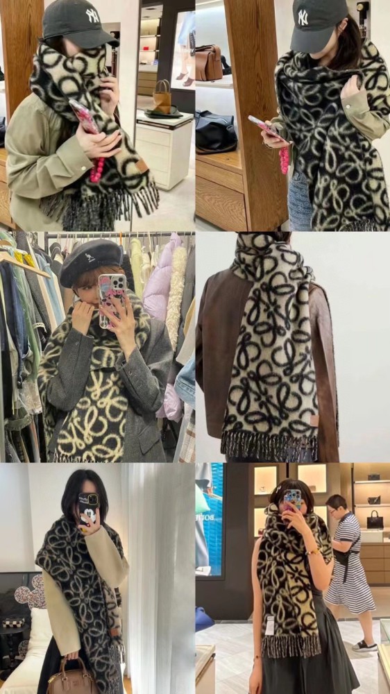 Cashmere cotton scarf for men women, size 36-210cm, no box. SF25-66-69