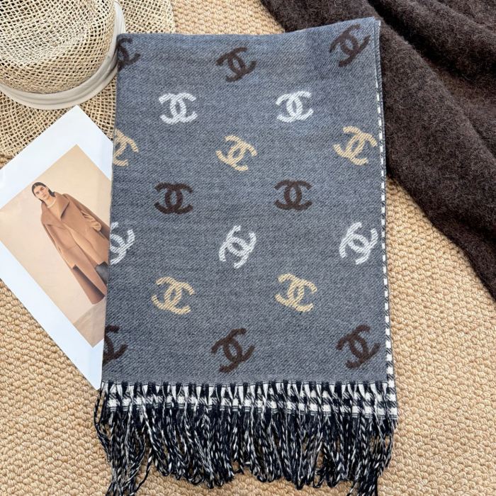 Cashmere cotton scarf for men women, size 65x180cm, no box. SF25-59-63