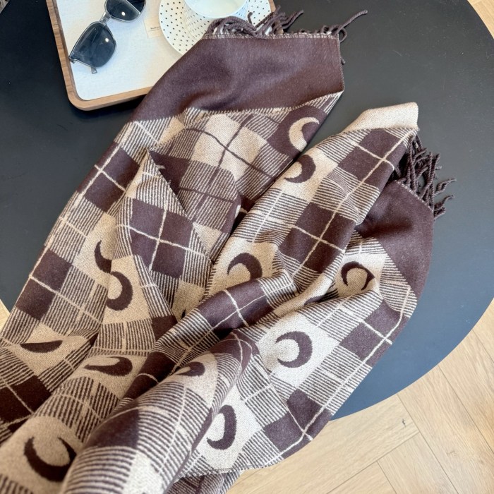 Cashmere cotton scarf for men women, size 65x180cm, no box. SF25-81-83