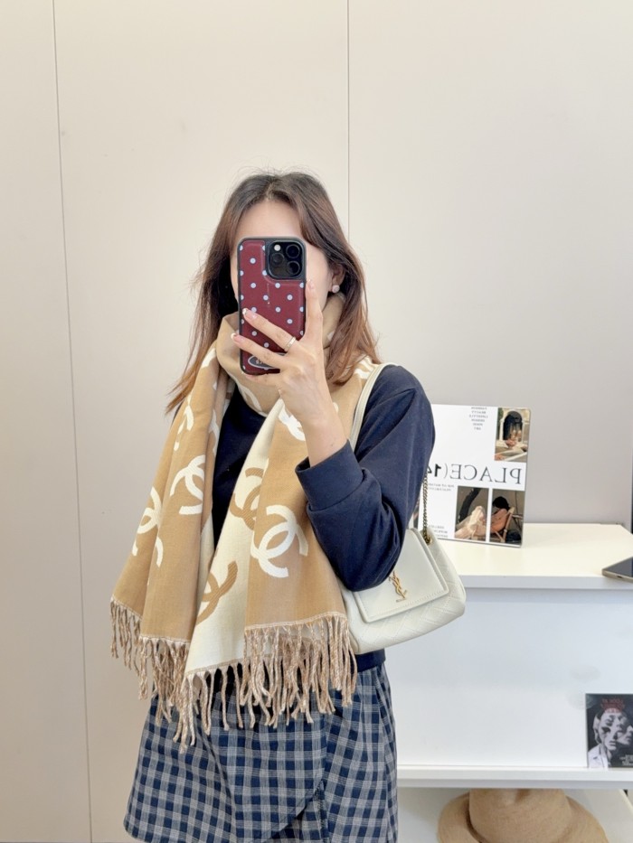 Cashmere cotton scarf for men women, size 65x180cm, no box. SF25-31-36
