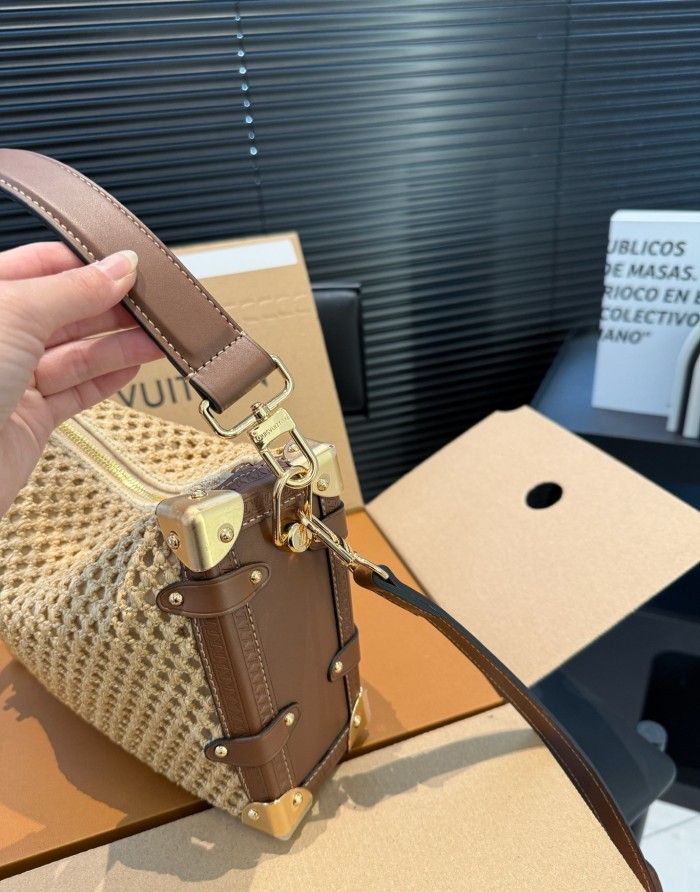 Canvas Straw plaited article bag ,4A ,size 23x16cm,no box,  B88-344