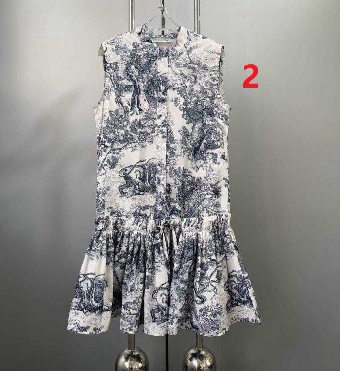 Women's Sleeveless printed dress clothes, S-M-L,CL68-2