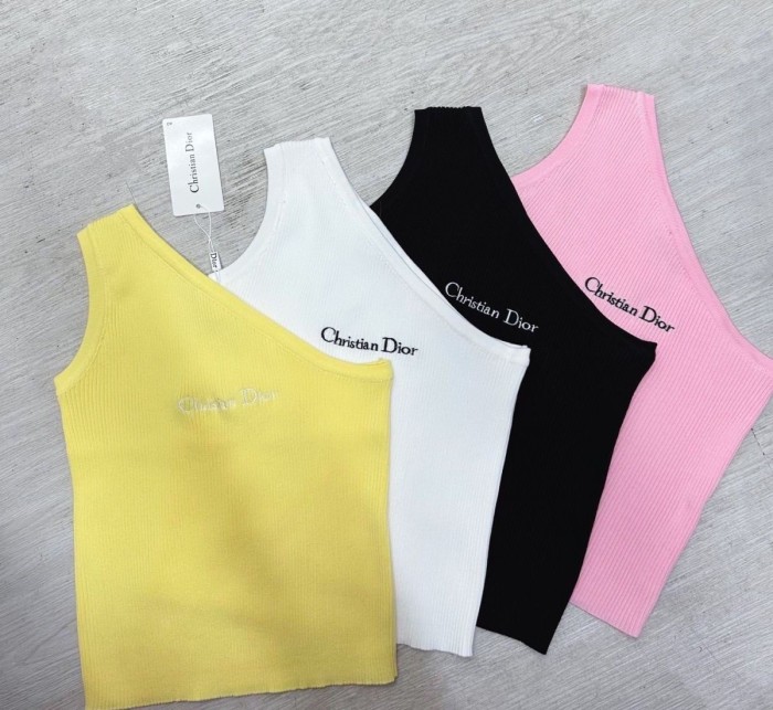 Off-the-shoulder knitted embroidered vest clothes，CL25-432