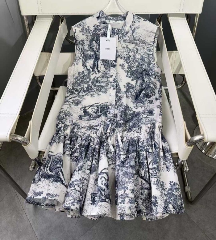 Women's Sleeveless printed dress clothes, S-M-L,CL68-2