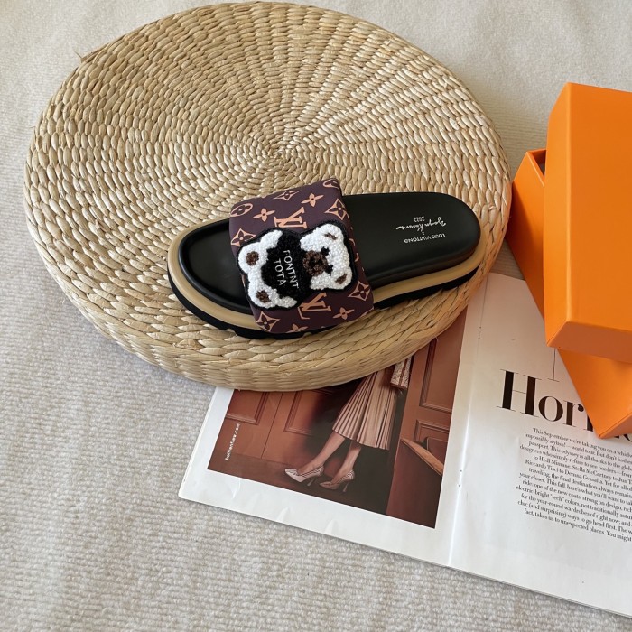 Women's flat slippers shoes, size 35-42, SS60-3444