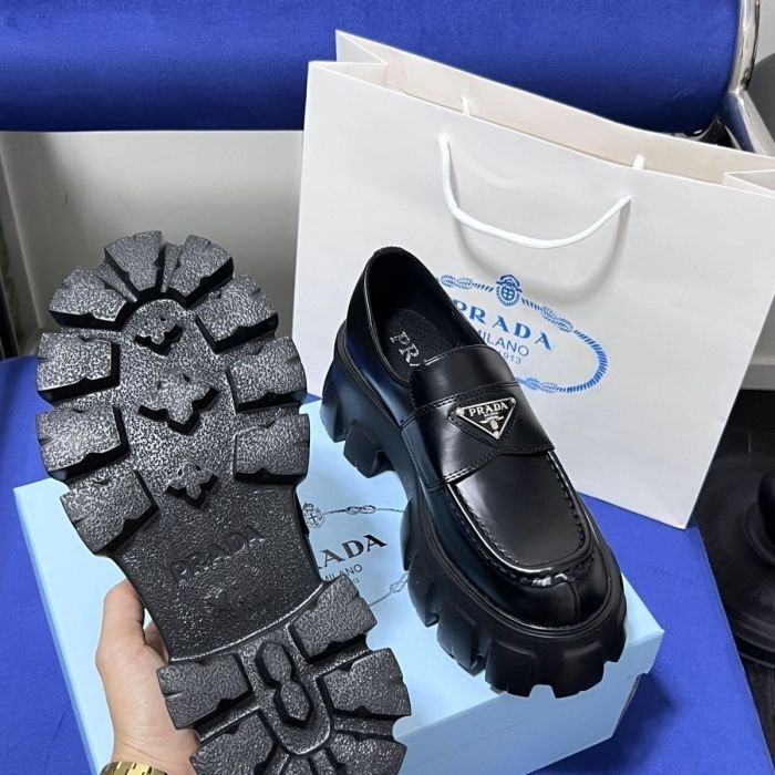 Ladies' thick-soled leather shoes,size 35-41, SS60-691-692