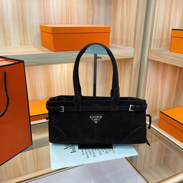 Suedette leather bag ,3A ,size 38*27*10.5cm and 32*14*10.2cm,no box,  B60-10-12