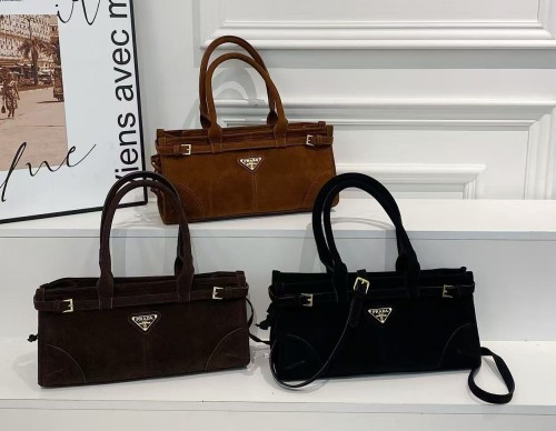 Suedette leather bag ,3A ,size 38*27*10.5cm and 32*14*10.2cm,no box,  B60-10-12