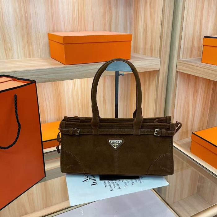 Suedette leather bag ,3A ,size 38*27*10.5cm and 32*14*10.2cm,no box,  B60-10-12