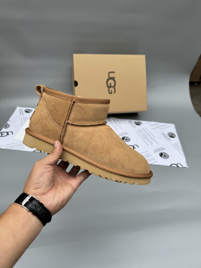 Women men leather fur boot shoes, size 35-45,  with box, SS50-367