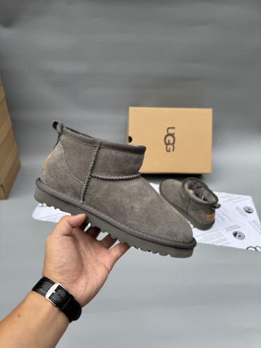 Women men leather fur boot shoes, size 35-45,  with box, SS50-370