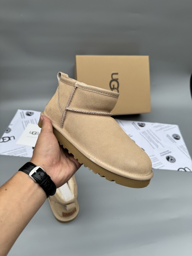 Women men leather fur boot shoes, size 35-45,  with box, SS50-368