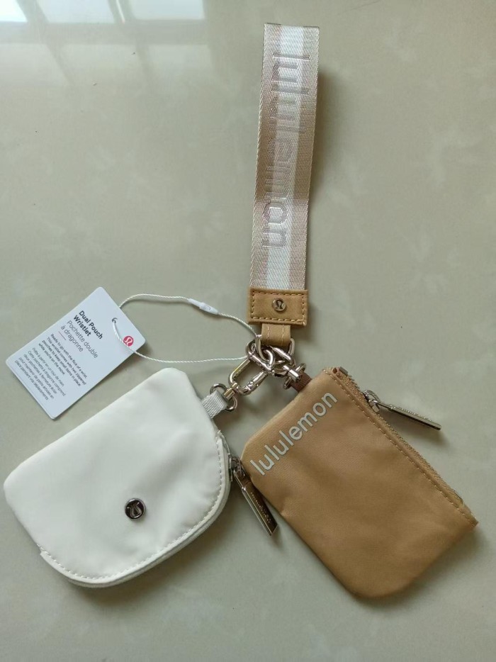 Waterproof nylon running yoga dual pouch wristlet  wrist key case coin purse bag,size 11.5*7*1cm,B25-28-56