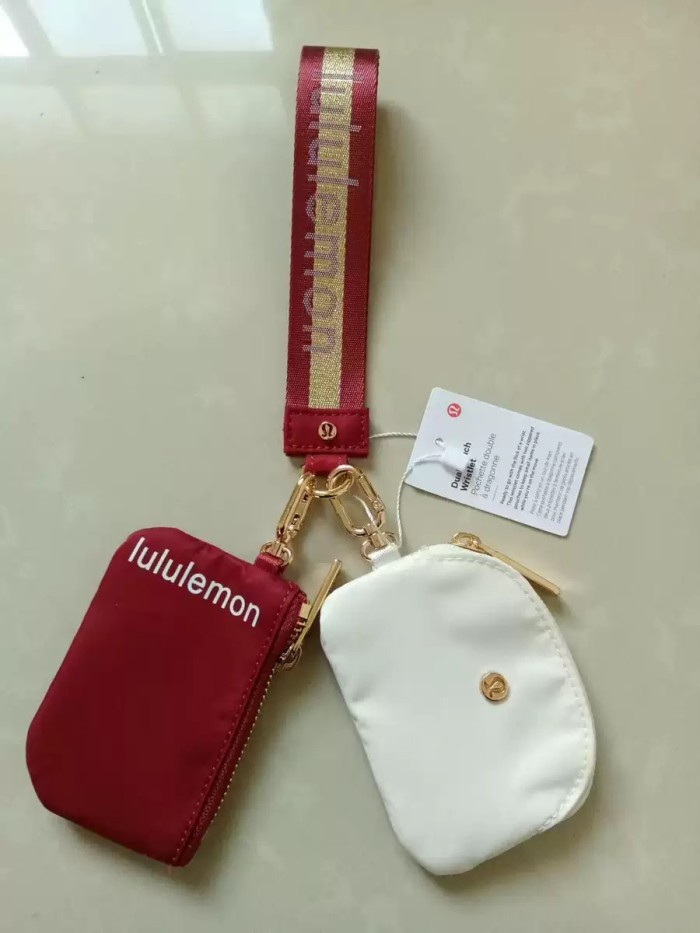 Waterproof nylon running yoga dual pouch wristlet  wrist key case coin purse bag,size 11.5*7*1cm,B25-28-56