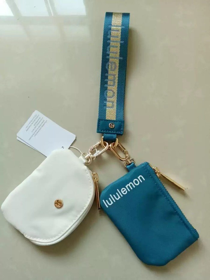 Waterproof nylon running yoga dual pouch wristlet  wrist key case coin purse bag,size 11.5*7*1cm,B25-28-56