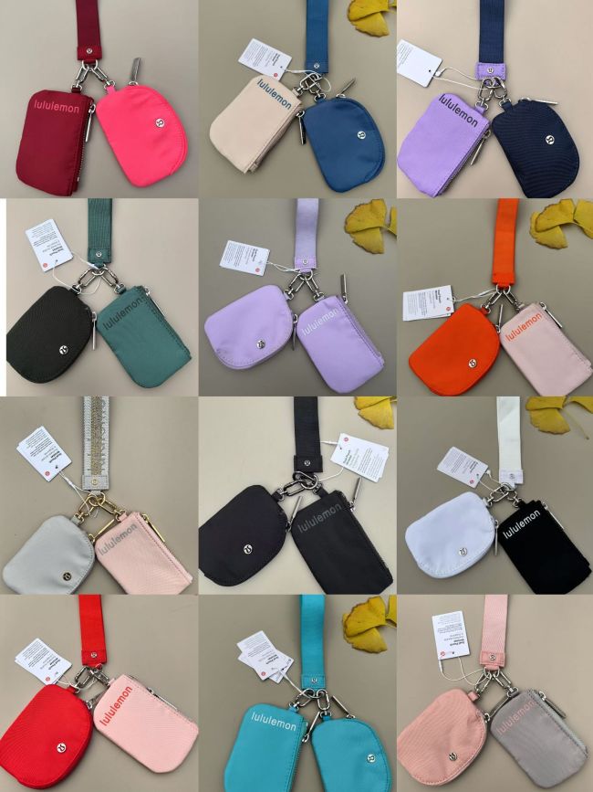 Waterproof nylon running yoga dual pouch wristlet wrist key case coin purse bag,size 11.5*7*1cm,B25-28-56