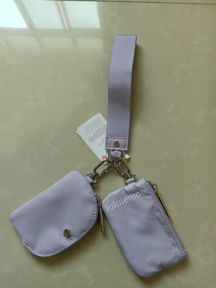 Waterproof nylon running yoga dual pouch wristlet  wrist key case coin purse bag,size 11.5*7*1cm,B25-28-56