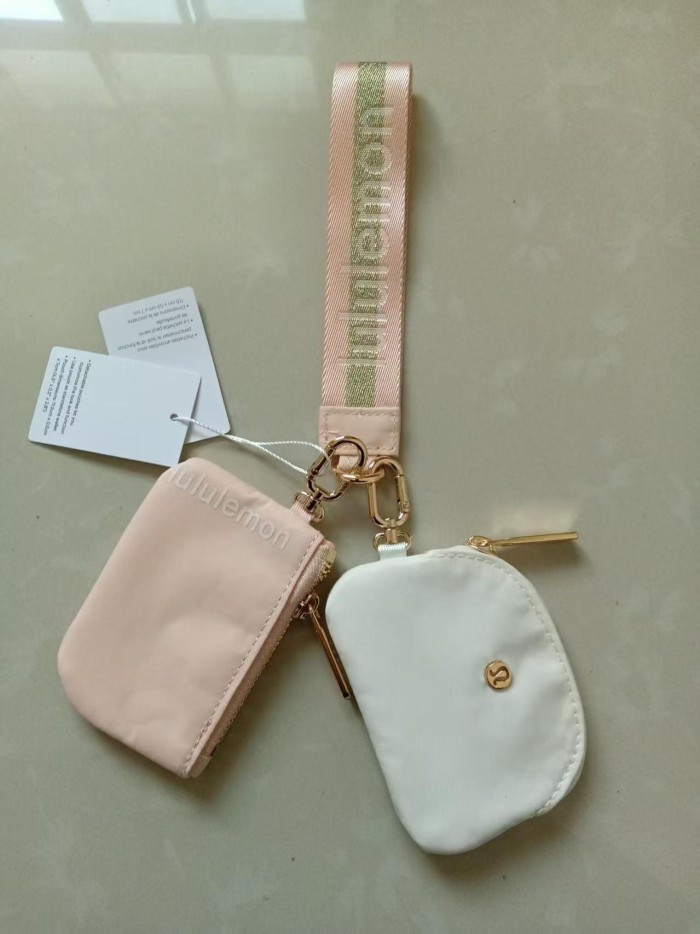 Waterproof nylon running yoga dual pouch wristlet  wrist key case coin purse bag,size 11.5*7*1cm,B25-28-56