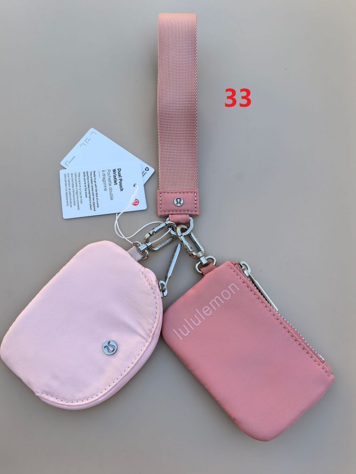 Waterproof nylon running yoga dual pouch wristlet  wrist key case coin purse bag,size 11.5*7*1cm,B25-28-56