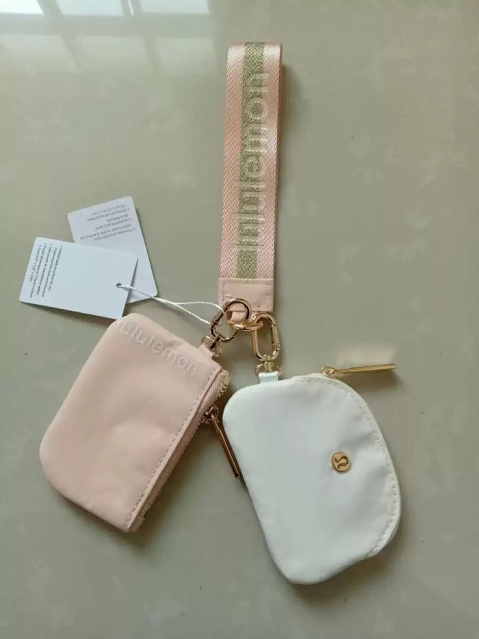 Waterproof nylon running yoga dual pouch wristlet  wrist key case coin purse bag,size 11.5*7*1cm,B25-28-56