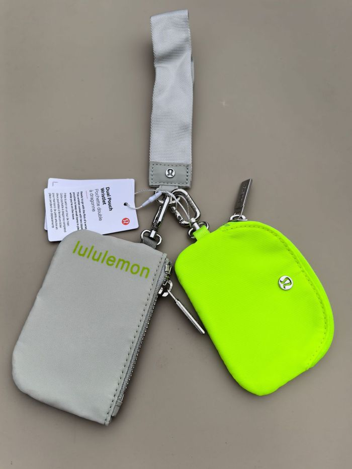 Waterproof nylon running yoga dual pouch wristlet  wrist key case coin purse bag,size 11.5*7*1cm,B25-28-56
