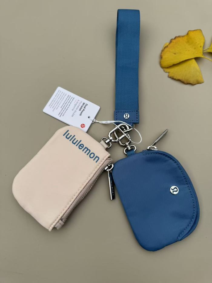 Waterproof nylon running yoga dual pouch wristlet  wrist key case coin purse bag,size 11.5*7*1cm,B25-28-56