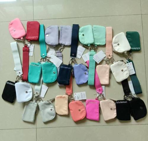 Waterproof nylon running yoga dual pouch wristlet  wrist key case coin purse bag,size 11.5*7*1cm,B25-28-56