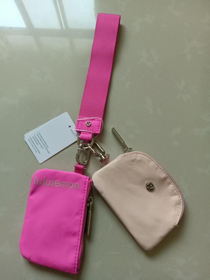 Waterproof nylon running yoga dual pouch wristlet  wrist key case coin purse bag,size 11.5*7*1cm,B25-28-56