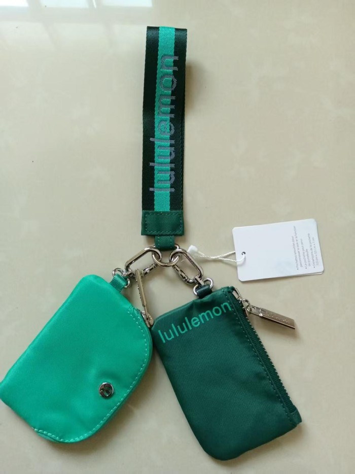 Waterproof nylon running yoga dual pouch wristlet  wrist key case coin purse bag,size 11.5*7*1cm,B25-28-56