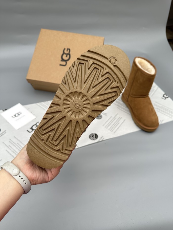 Women leather fur boot shoes, size 35-40,  with box, SS60-546
